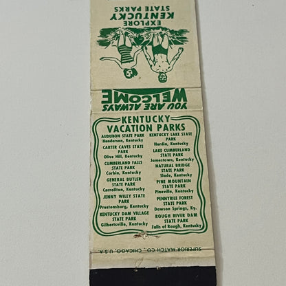 Explore Kentucky State Parks Vintage Matchbook Cover MB59-4
