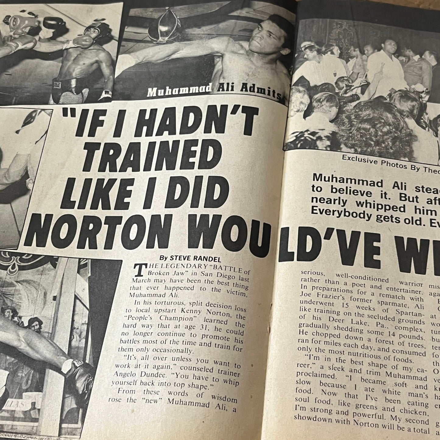 Muhammad Ali Vs Ken Norton Battle of Broken Jaw Fight Recap 4 Pages 1974 AG1-10