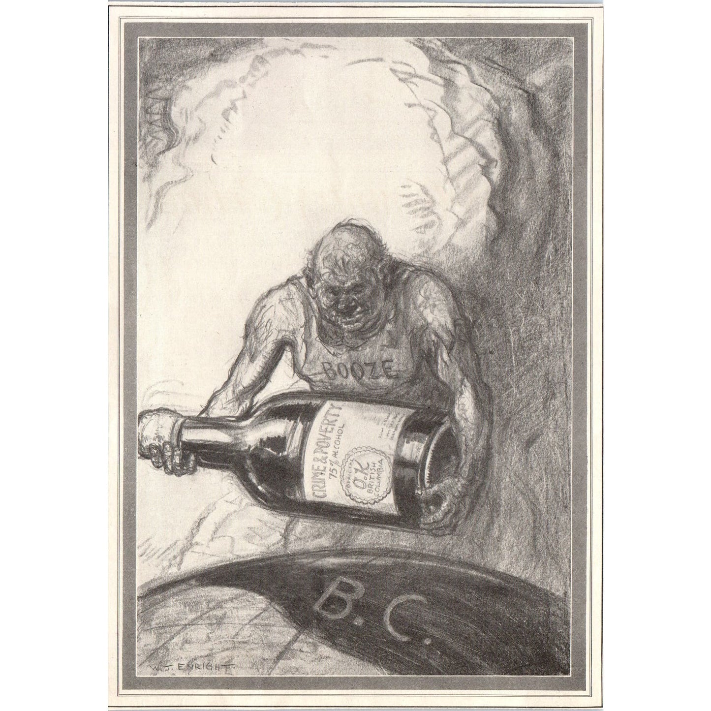 Alcoholism Political Cartoon 1924 Magazine Ad AF7-LJ1