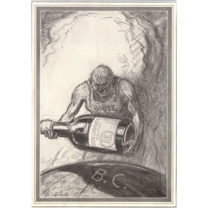 Alcoholism Political Cartoon 1924 Magazine Ad AF7-LJ1