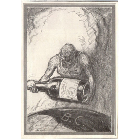 Alcoholism Political Cartoon 1924 Magazine Ad AF7-LJ1