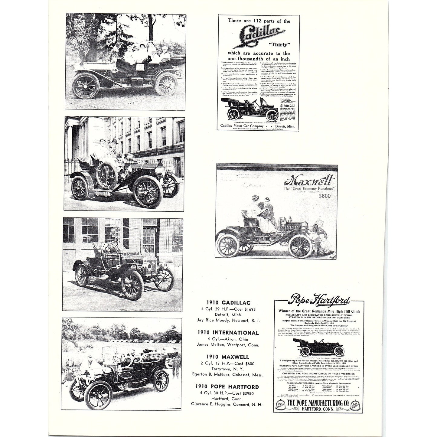 Photos of Cars from 1950 Antique Auto Show Cadet Armory Boston (6 Pages) AF6-8