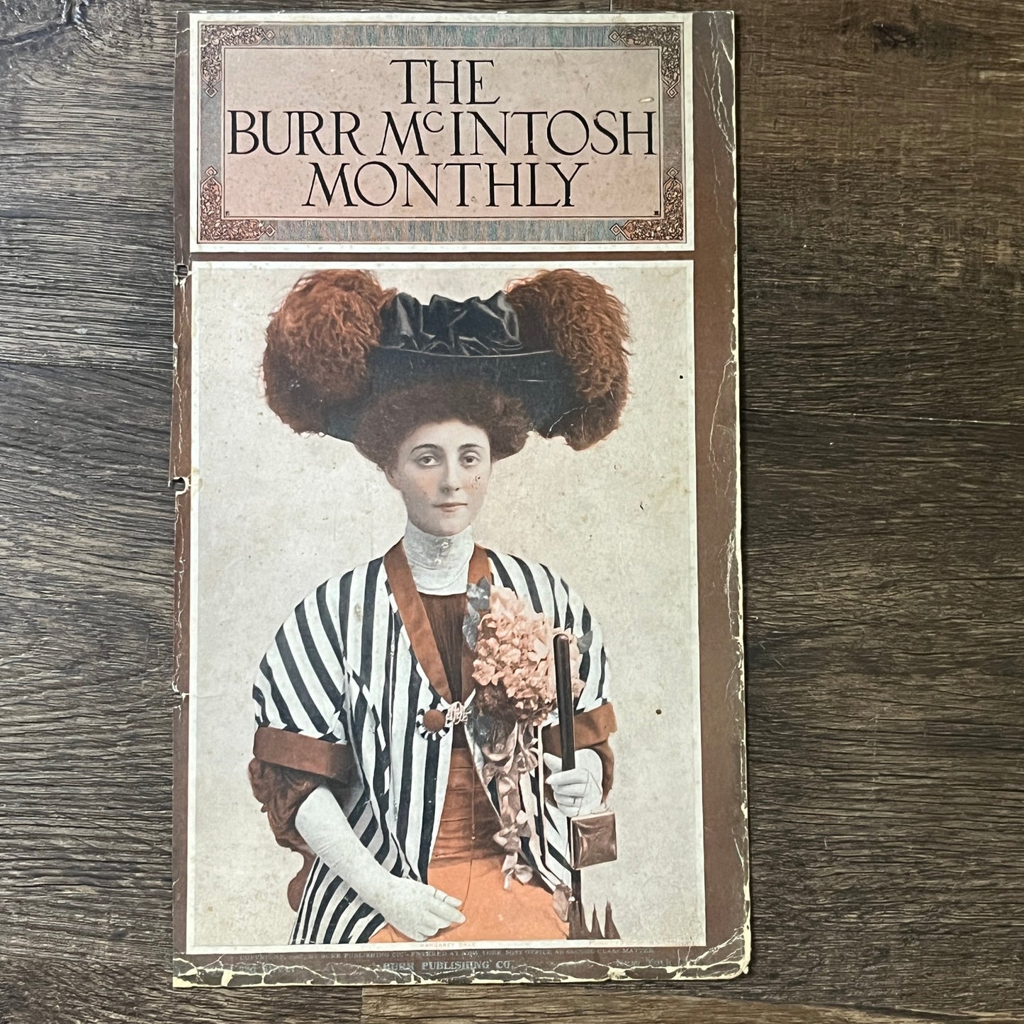 Burr McIntosh Monthly 1908 COVER ONLY 7x12 Margaret Dale Fashion Art Print V2
