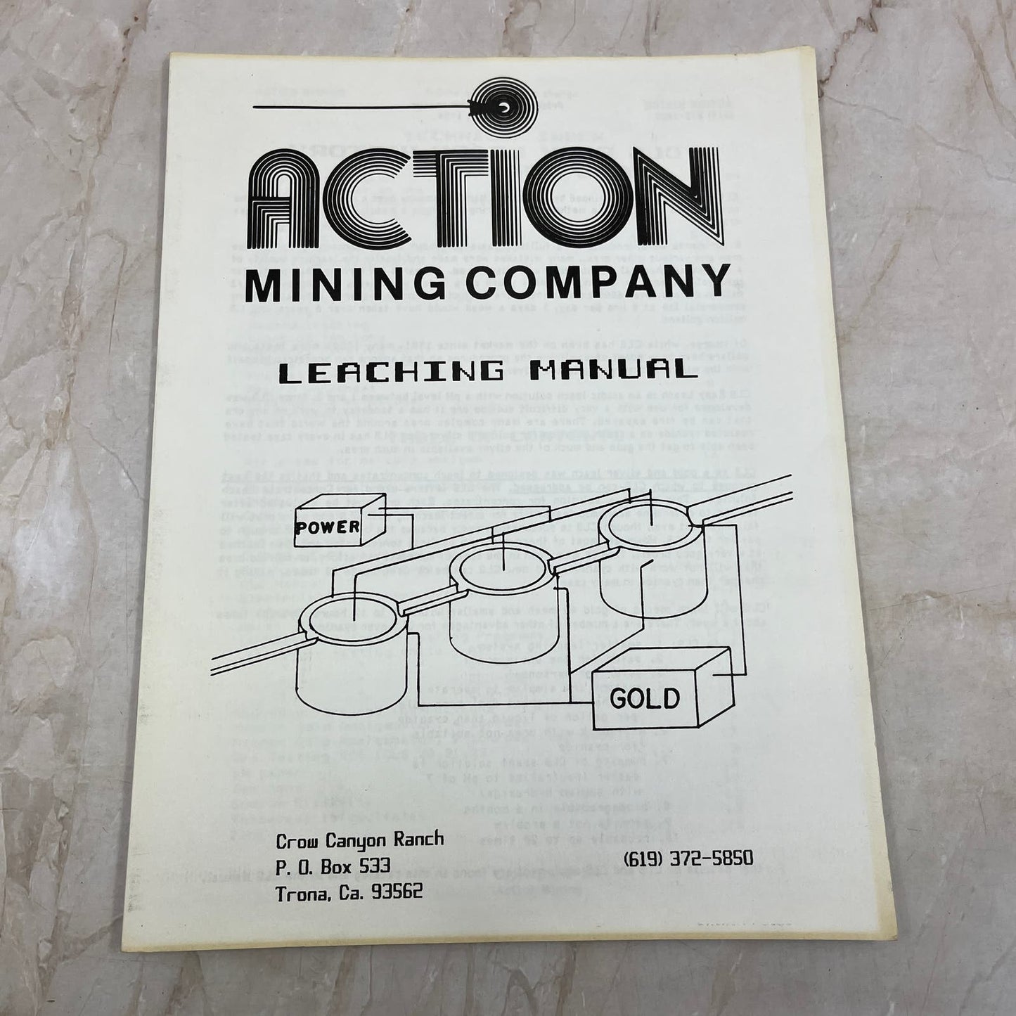 Action Mining Services 1984 Leaching Manual for Mining Gold M19