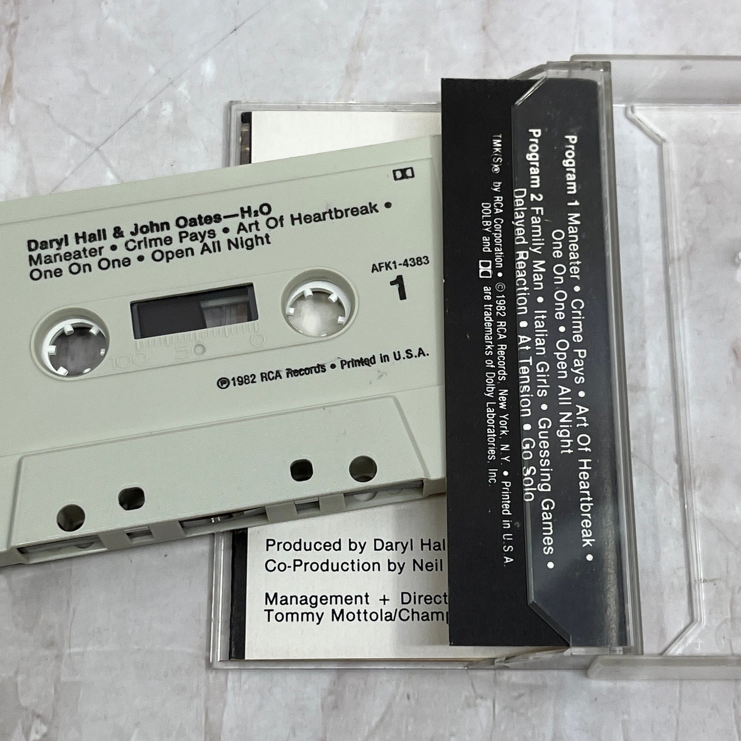 Daryl Hall & John Oates H2O Cassette Tape Ti5-CT1