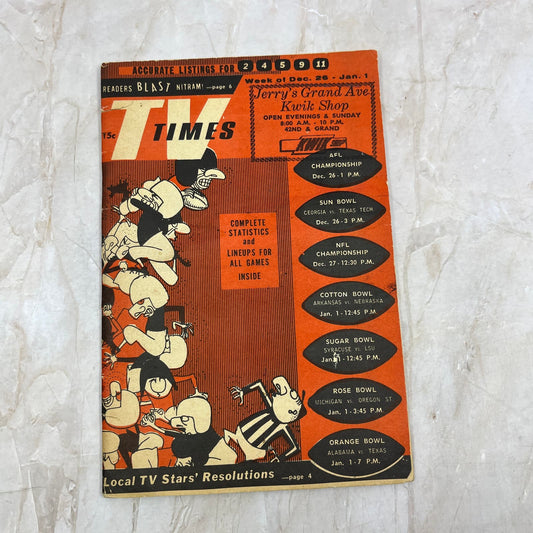 1965 Dec 26-Jan 1 TV Times TV Guide AFL Championship St. Paul Minnesota TI9-P2