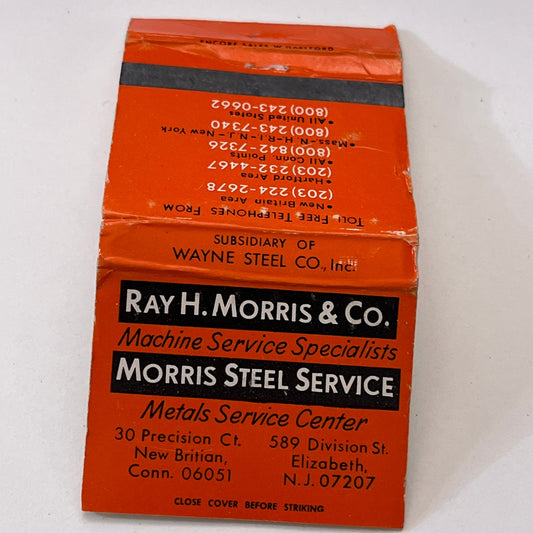 Ray H Morris & Co Morris Steel Service Wayne Steel Co Matchbook Cover TB6-MB1-9