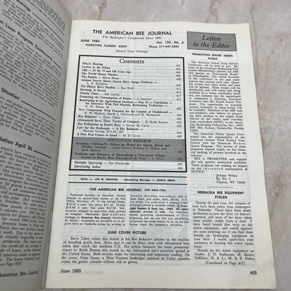 1985 June American Bee Journal Magazine Bees Beekeeping Honey M8