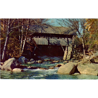 Flume Bridge Franconia Notch New Hampshire Covered Bridge Postcard PC3