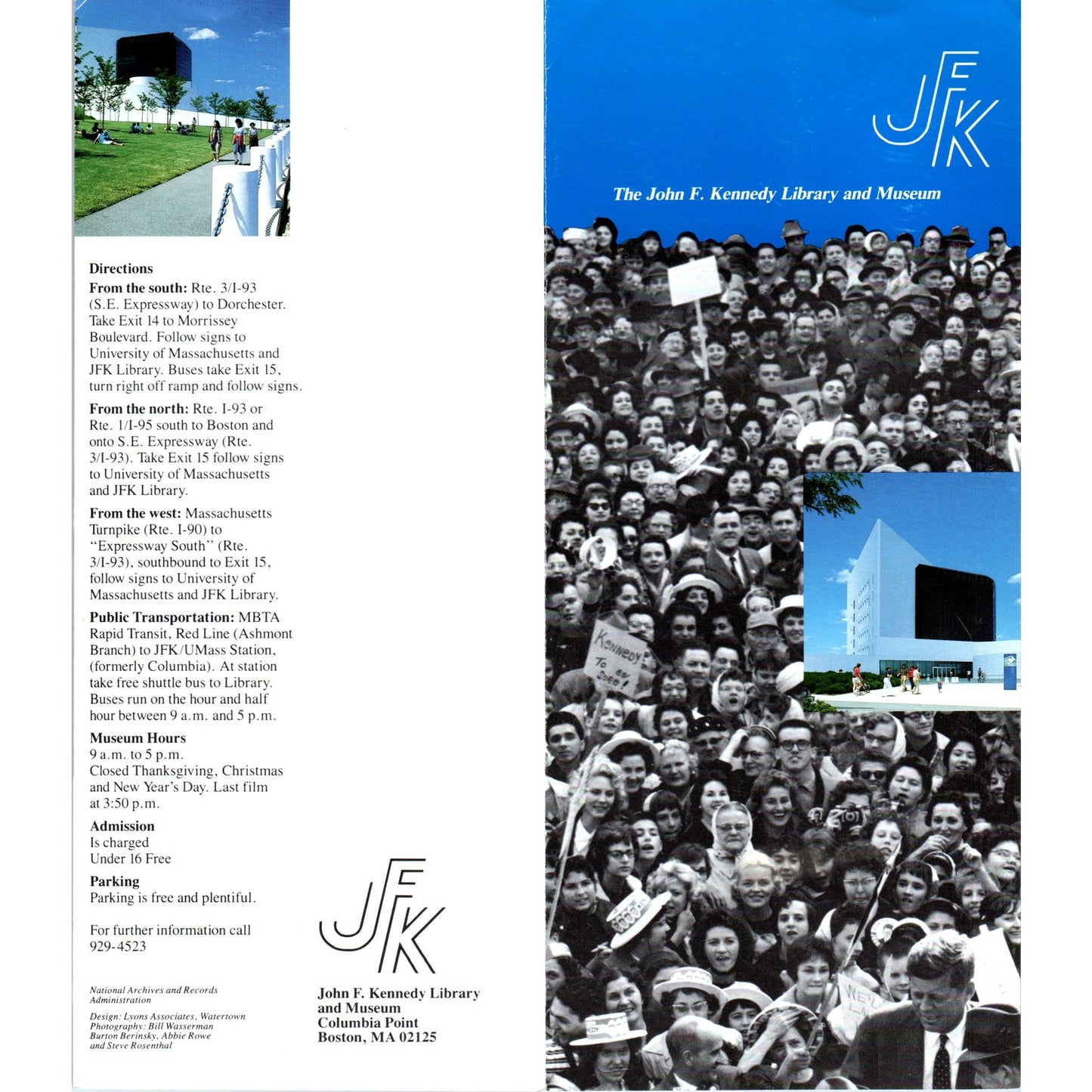 1980s The John F. Kennedy Library and Museum Boston MA Brochure TF4-BC