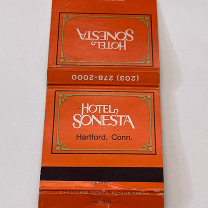 Hotel Sonesta Hartford CT Vintage Matchbook Cover TB6-MB1-9