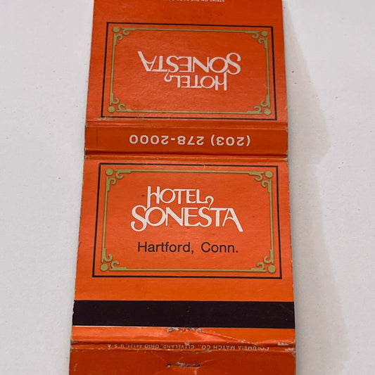 Hotel Sonesta Hartford CT Vintage Matchbook Cover TB6-MB1-9