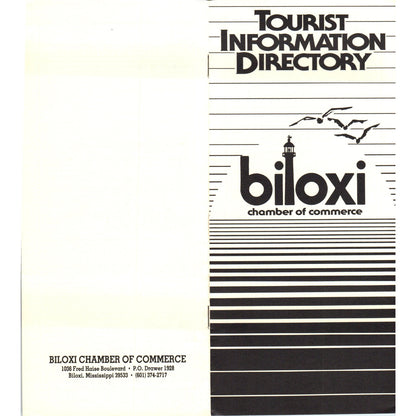 Vtg Biloxi MS Chamber of Commerce Tourist Information Directory Brochure TF4-B2