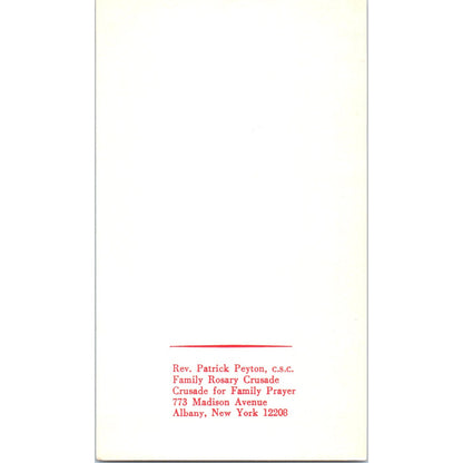 Two Golden Days Rev. Patrick Peyton Family Rosary Crusade Vintage Card TH2-PC1