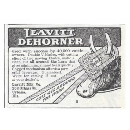Leavitt Dehorner Urbana IL 1913 Magazine Advertisement AE7-N8