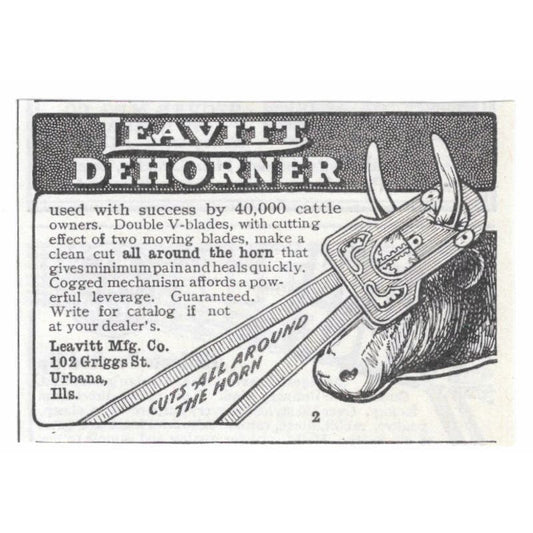 Leavitt Dehorner Urbana IL 1913 Magazine Advertisement AE7-N8