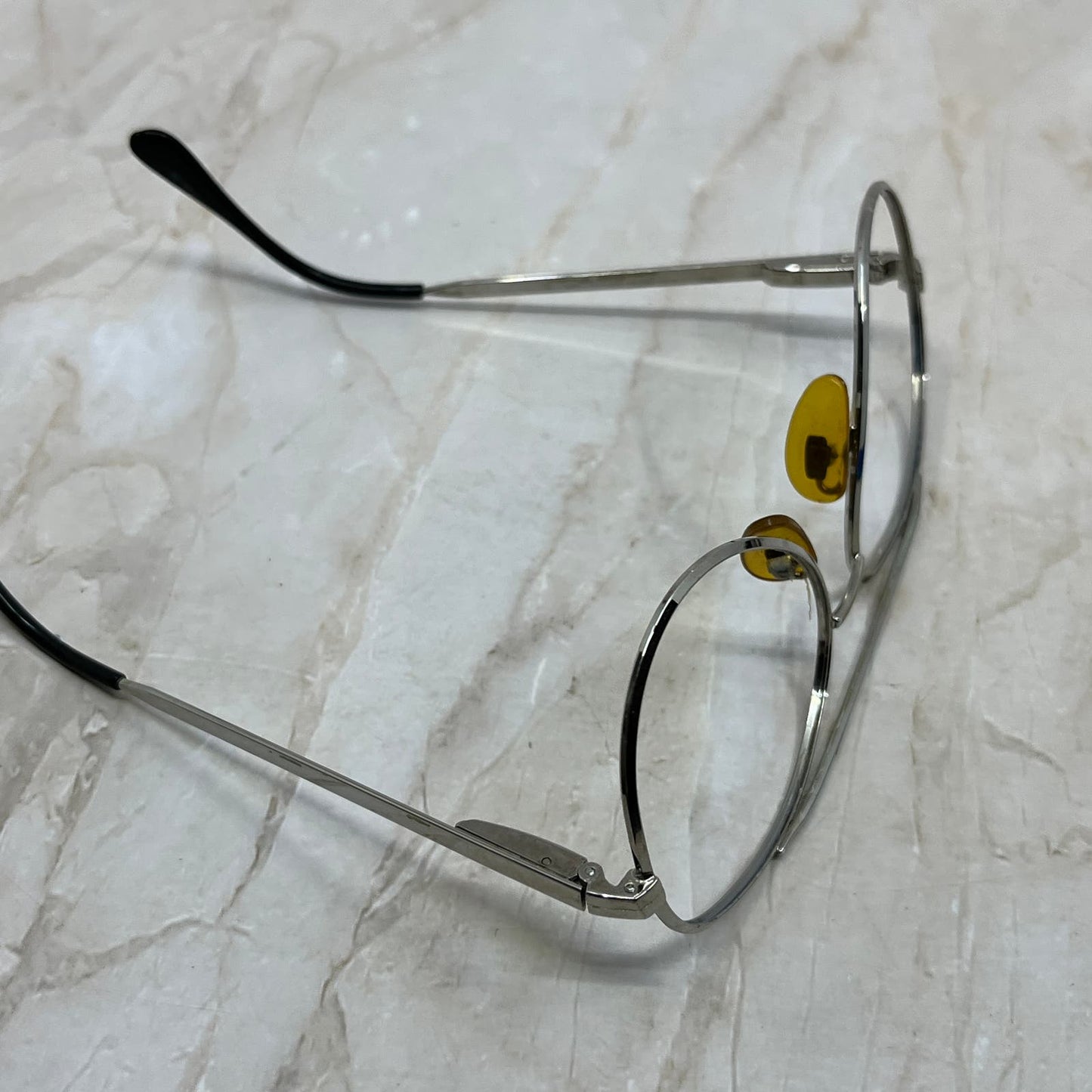 Vintage Aviator Cottet Silver Tone Sunglasses Eyeglasses Frames TD5G1-8