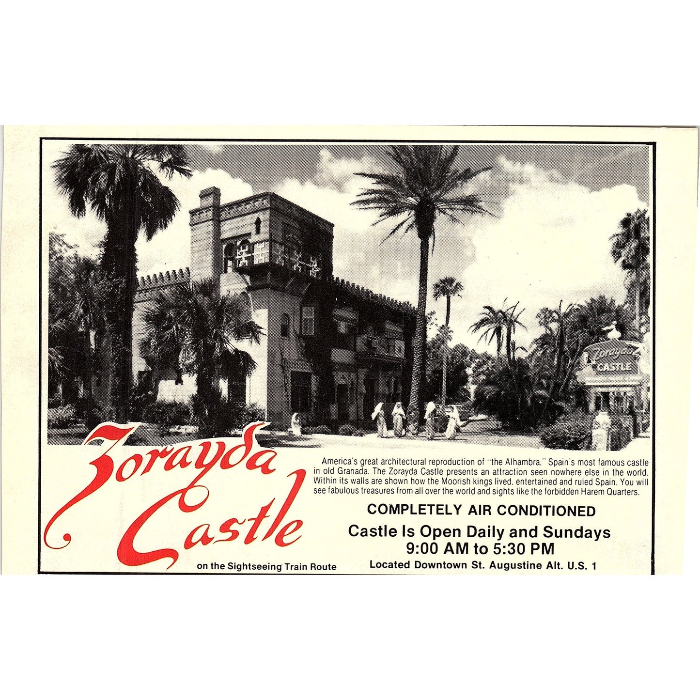 Zorayda Castle / Fiesta Bayfront Mall St. Augustine FL 1989 Ad AF9-12