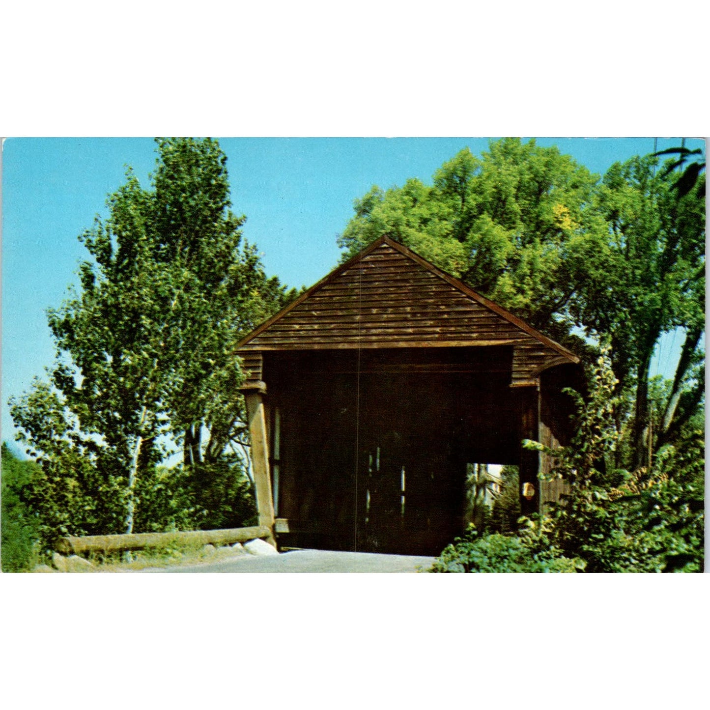 Bement Bradford Warner NH Vintage Covered Bridge Postcard PC13