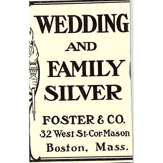 Wedding and Family Silver Foster & Co Boston MA - 1902 Ad AF4-12