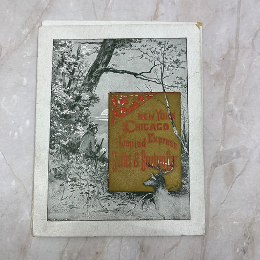 c1880 NY & Chicago Limited Express Buffet Menu NYC Sleeping Car Co H3-1