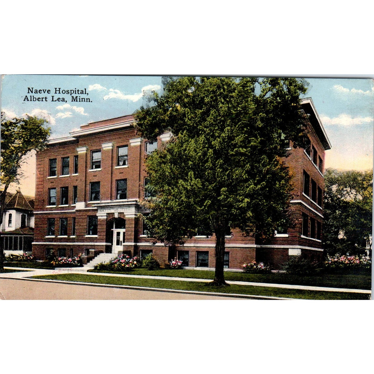 1918 Naeve Hospital Albert Lea Minnesota Vintage Postcard PD1