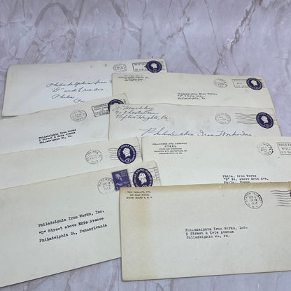 1950s Huge Lot of Philadelphia Iron Works PA Postal Cover Envelopes TG7-EB1