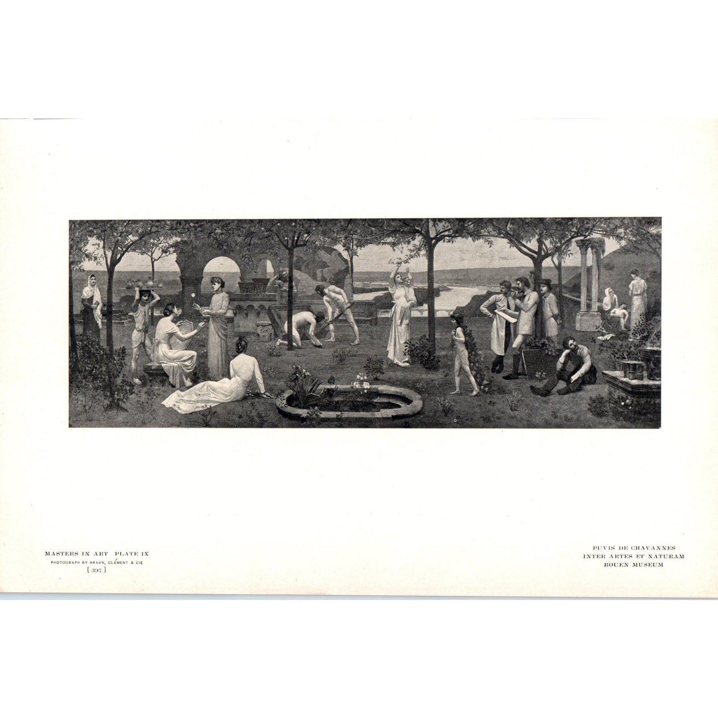 Inter Artes Et Naturam - Puvis De Chavannes c1905 Art Print D12