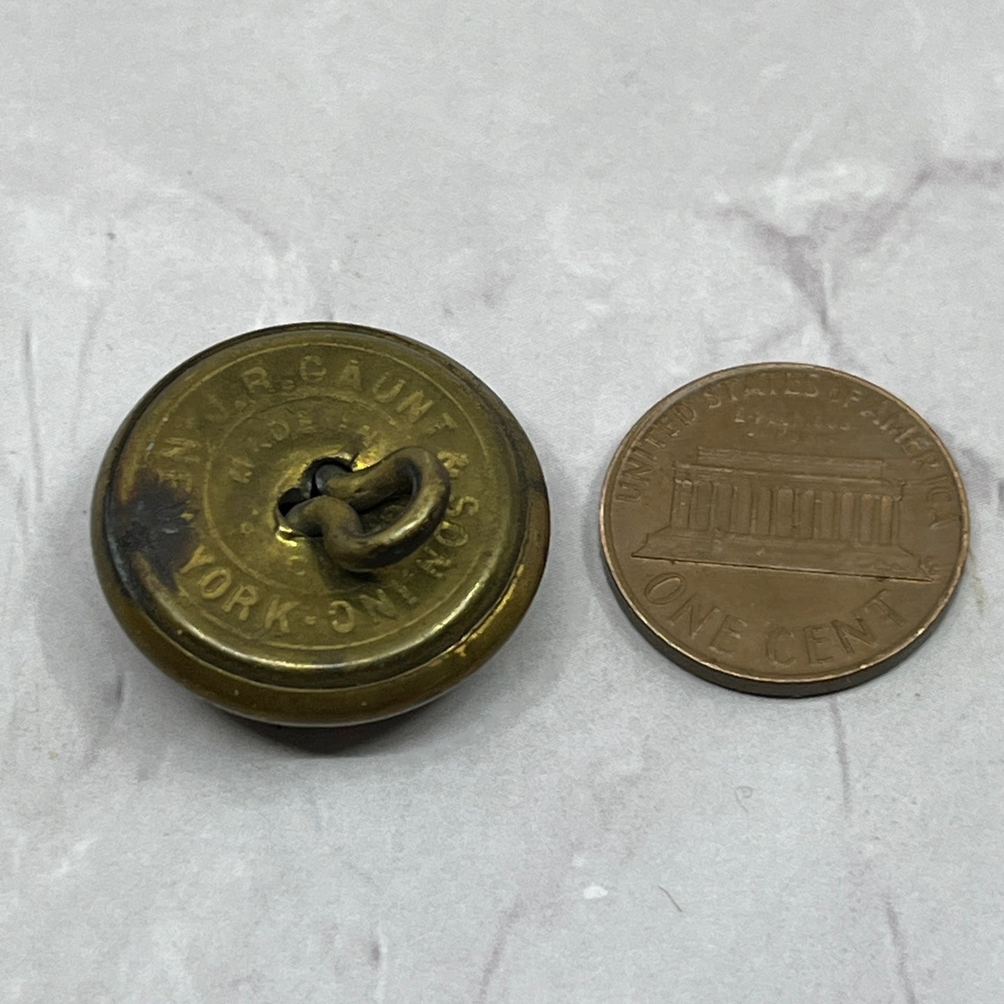 Antique J.R. Gaunt & Sons Police Uniform Coat Button New York SE2