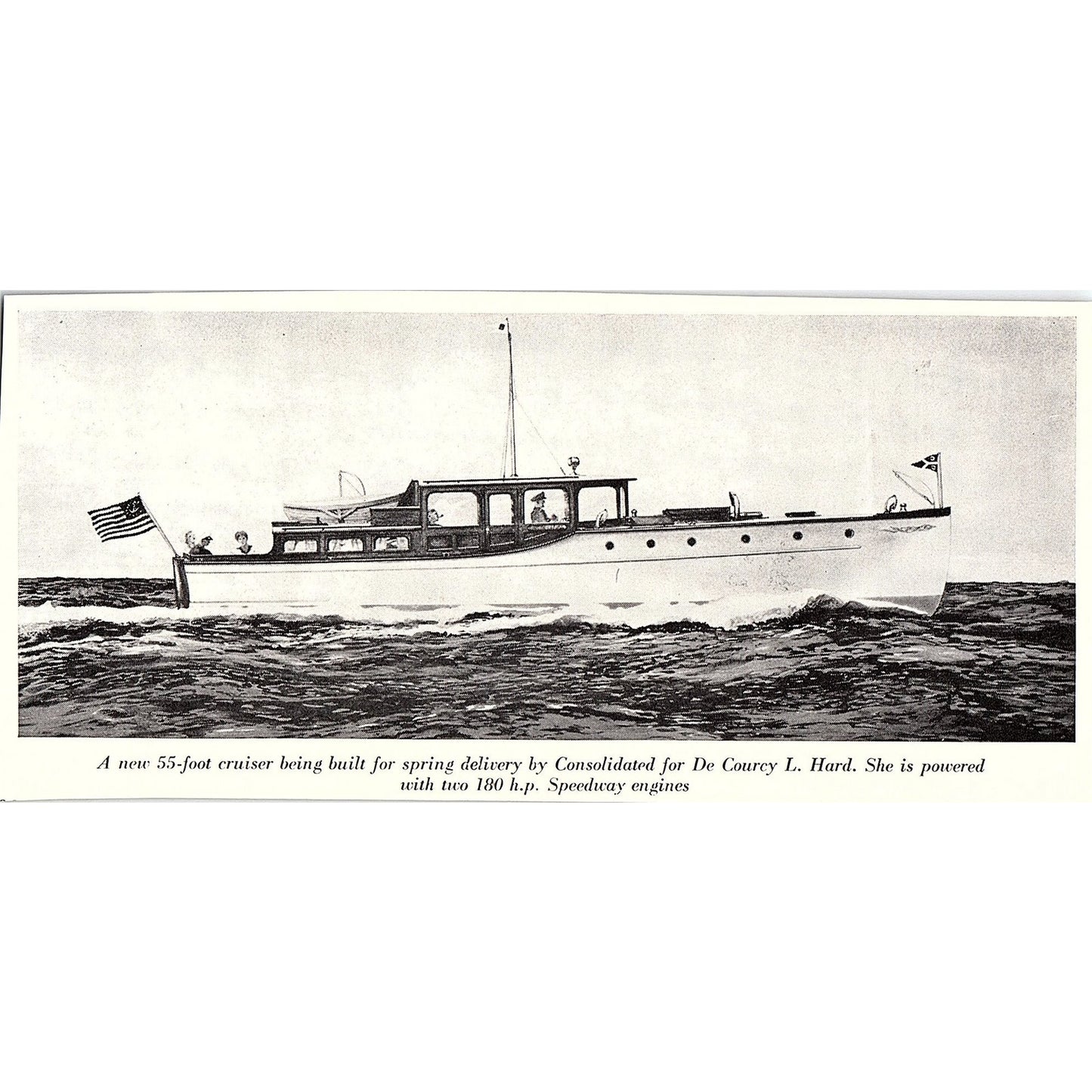 55 Foot Cruiser by Consolidated for De Courcy L. Hard 1932 Photo AG2-7
