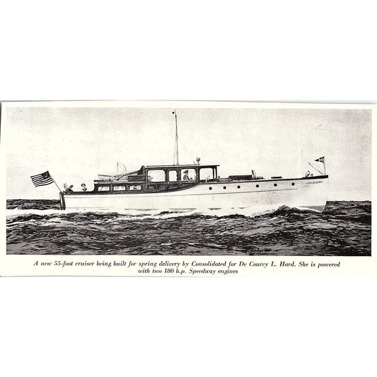 55 Foot Cruiser by Consolidated for De Courcy L. Hard 1932 Photo AG2-7