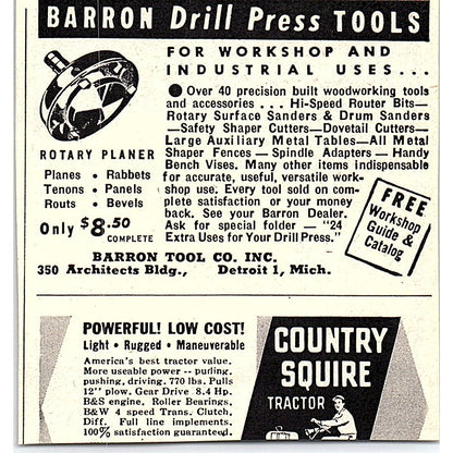 Modern Mfg Co Lawn Mower Sharpener Pasadena CA 1955 Ad AF9-M4