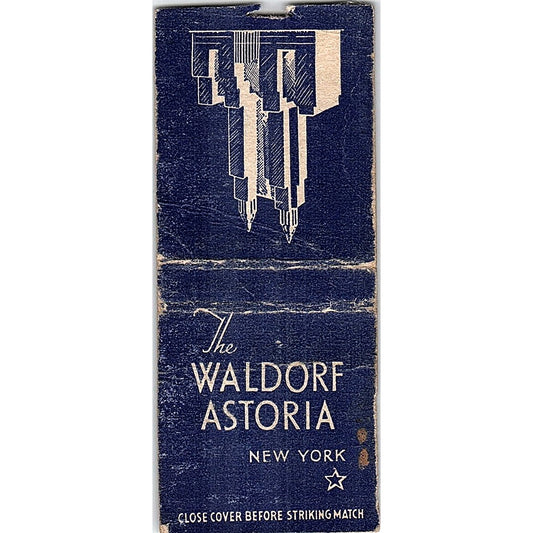 The Waldorf Astoria NY Vintage Matchbook Cover SC7-Y11