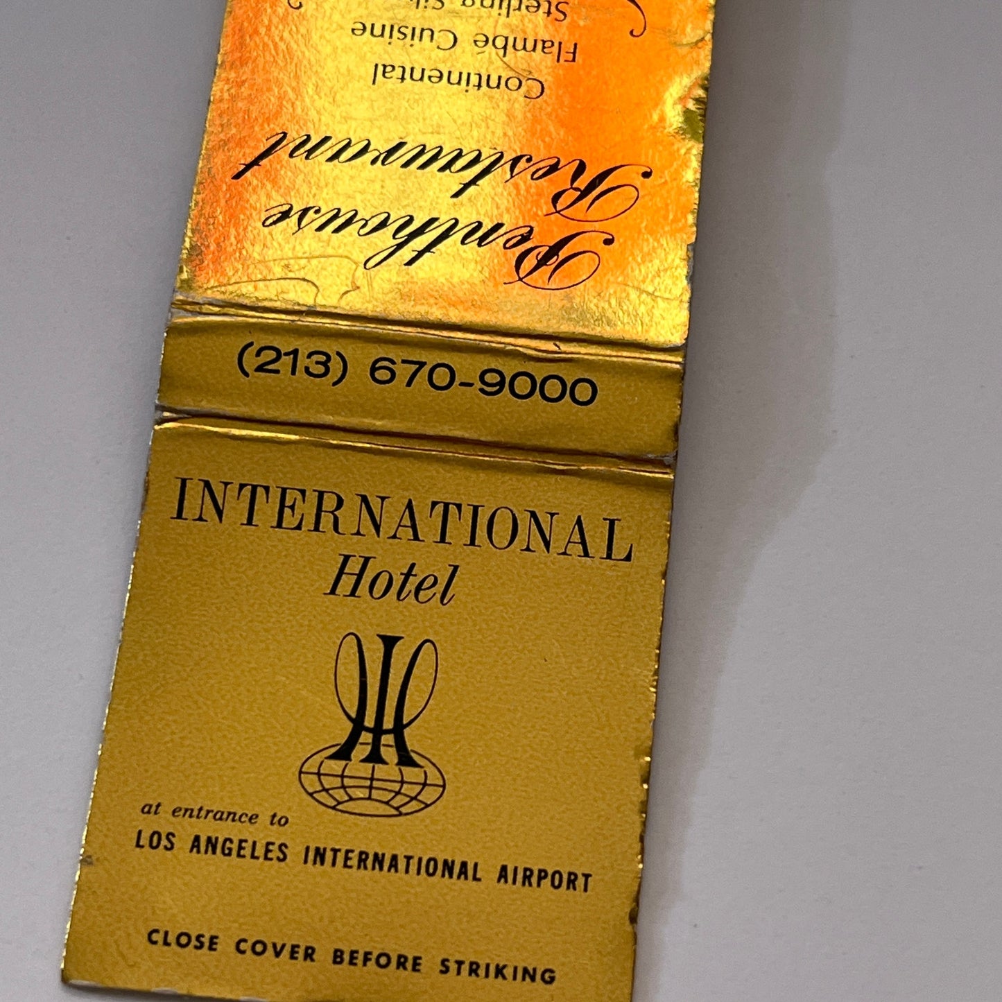 International Hotel Penthouse Restaurant Los Angeles Matchbook Cover TB6-MB1-11