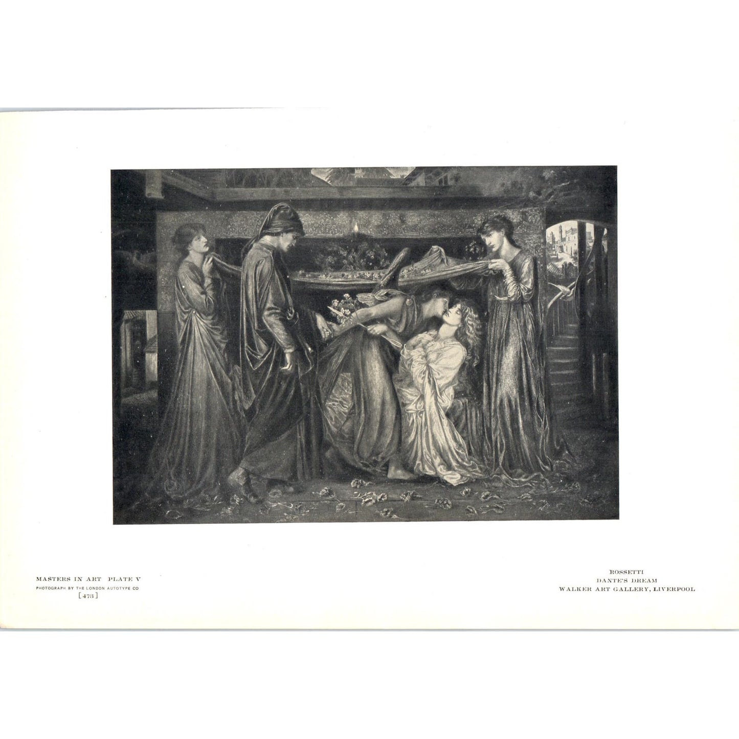 Dante's Dream - Rossetti c1905 Art Print D12