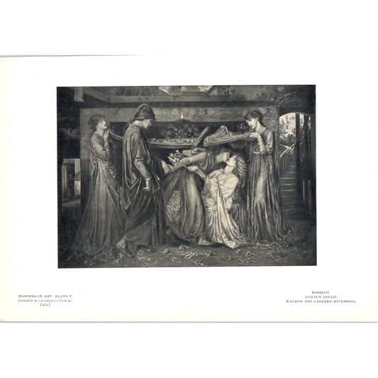 Dante's Dream - Rossetti c1905 Art Print D12