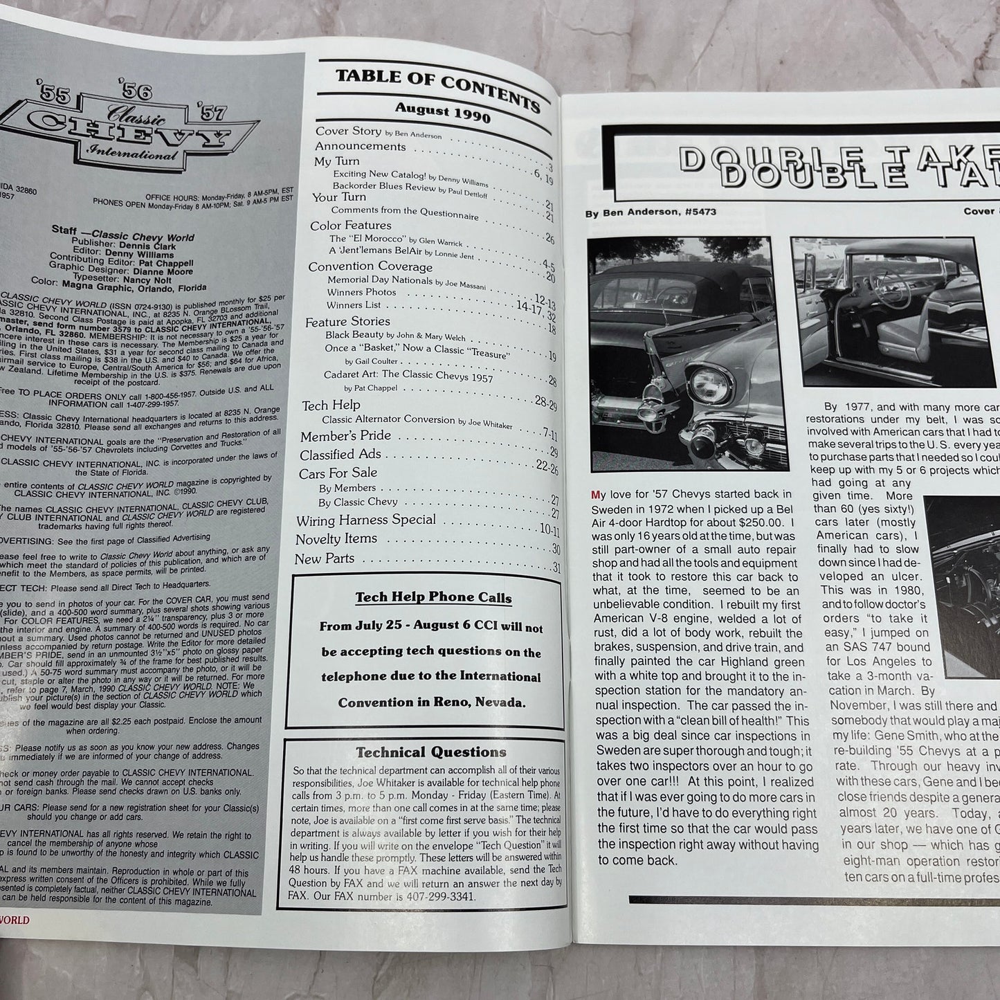 Alternator Conversion '55, '56, '57 Classic Chevy World Magazine - Aug 1990 M31