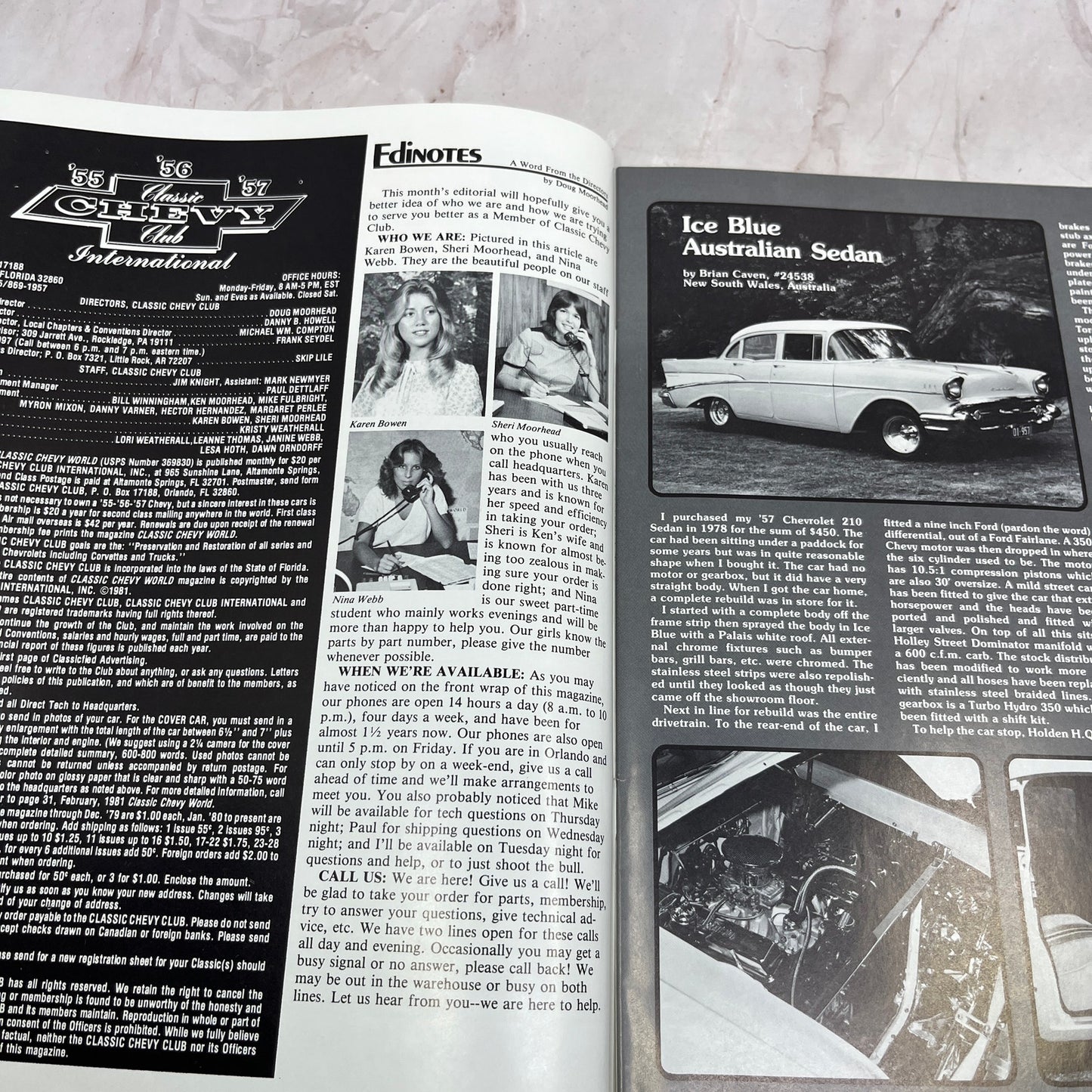 Cold Storage - '55, '56, '57 Classic Chevy World Magazine - Nov 1981 M31
