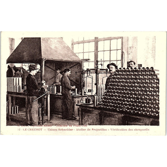 Le Creusot Usines Schneider Atelier De Projectiles French Antique Postcard PE11
