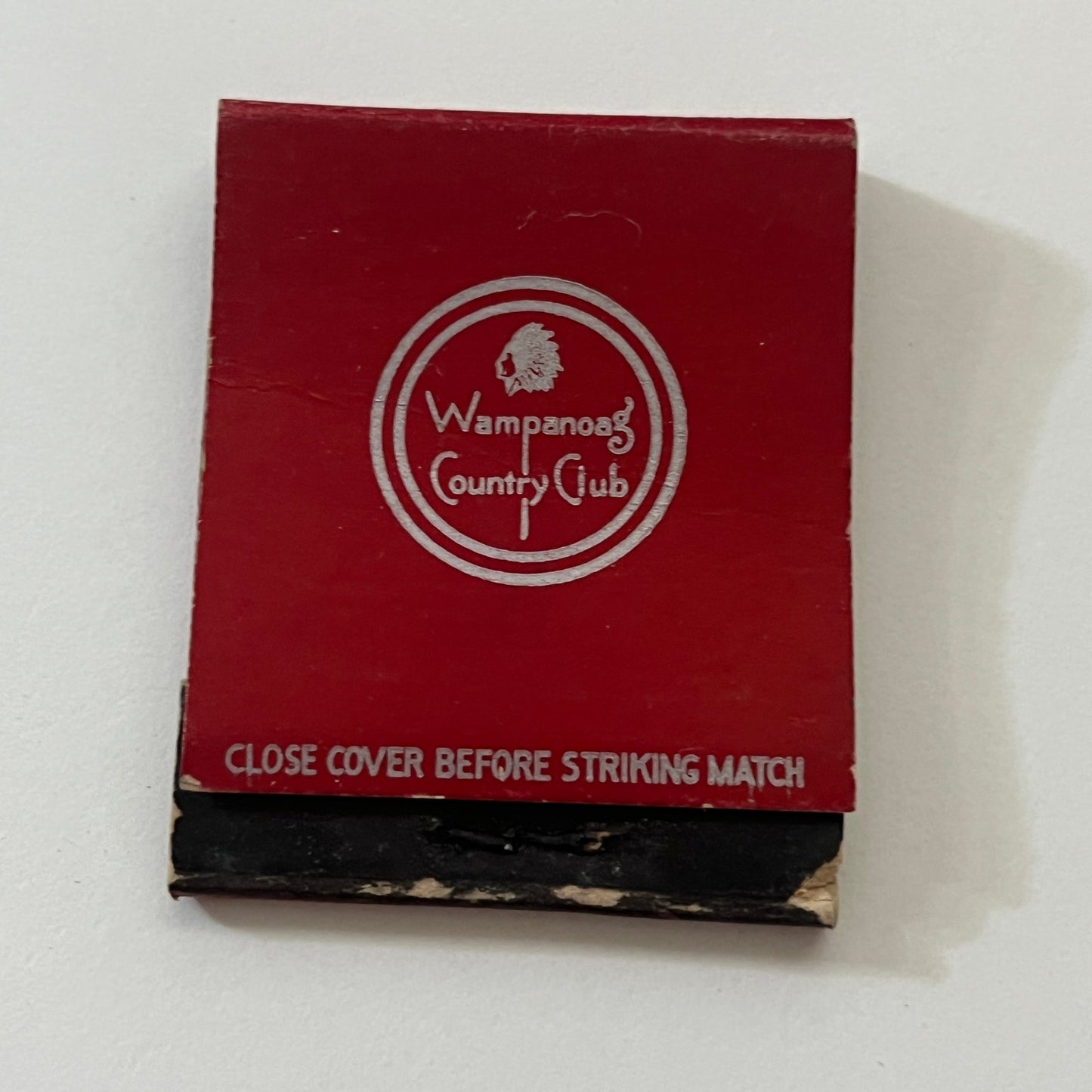 Wampanoag Country Club West Hartford CT Vintage Matchbook Cover TB6-MB1-2