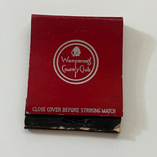 Wampanoag Country Club West Hartford CT Vintage Matchbook Cover TB6-MB1-2
