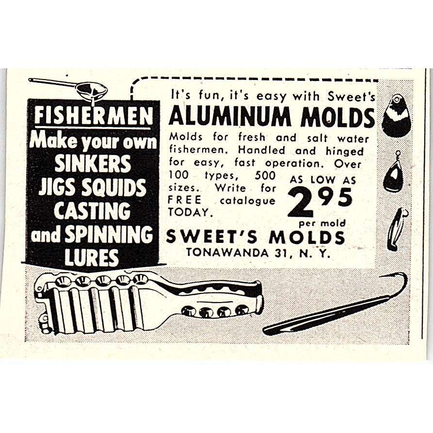 Aluminum Molds - Sweet's Molds Tonawanda NY 1955 Ad AF9-S5