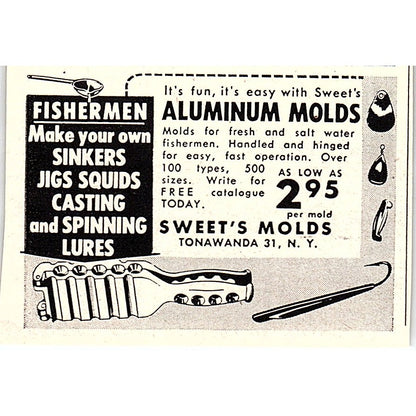 Aluminum Molds - Sweet's Molds Tonawanda NY 1955 Ad AF9-S5