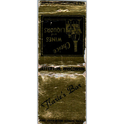 Flarie's Bar Jefferson WI Vintage Matchbook Cover SD4-Y16