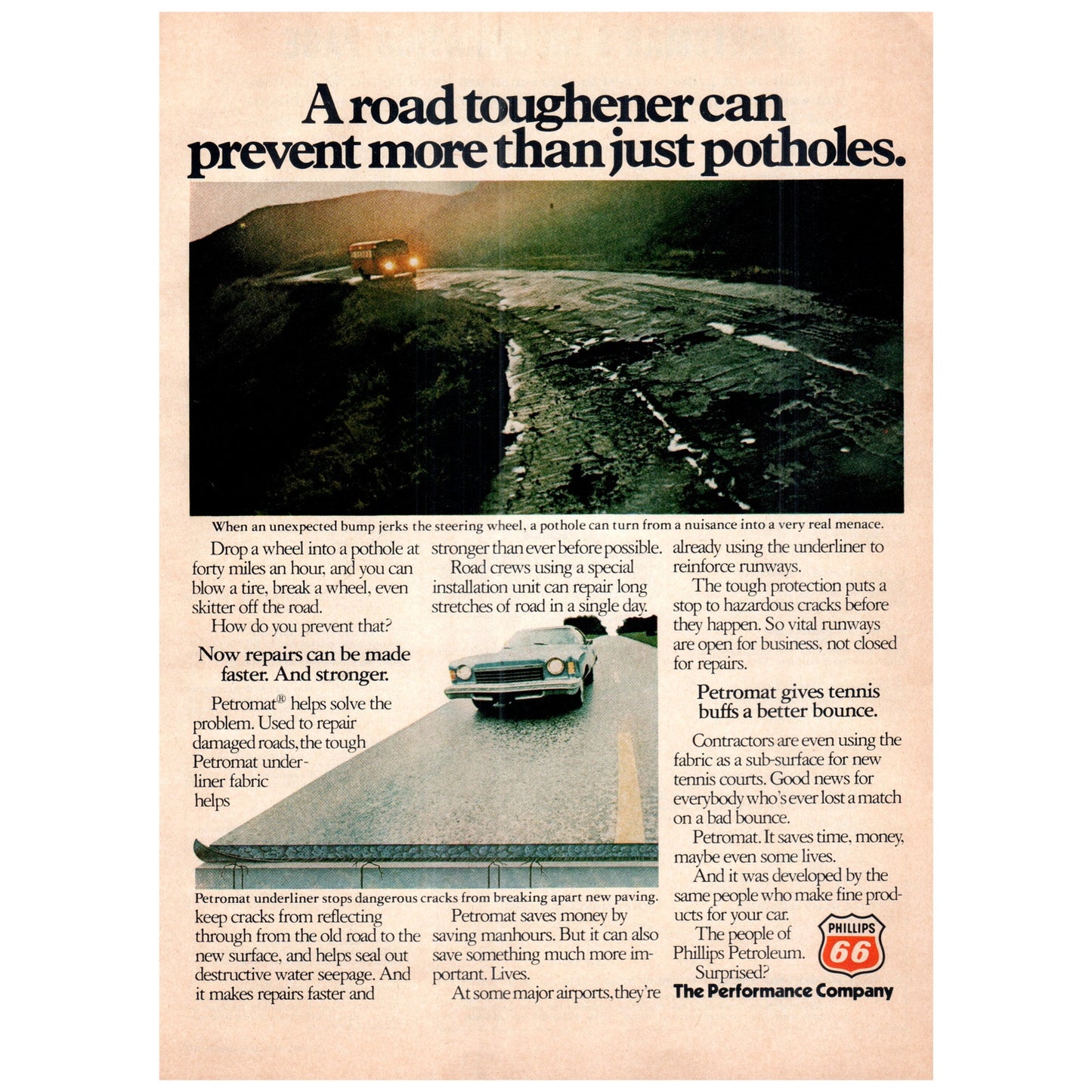 Phillips 66 Petromat Road Underliner 1977 Ad D25