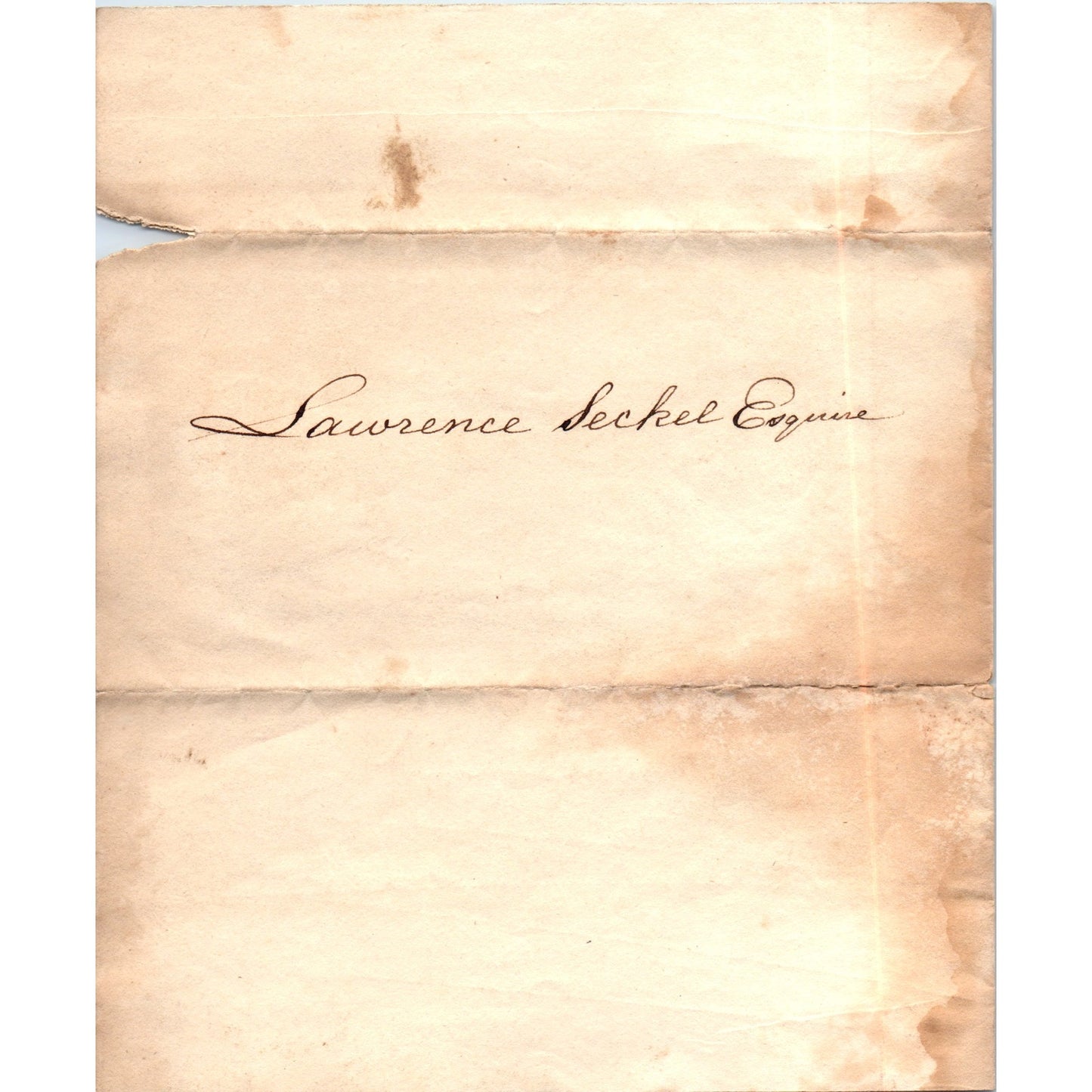 1820 Original Handwritten Letter Philadelphia PA Lawrence Seckel Esq D18
