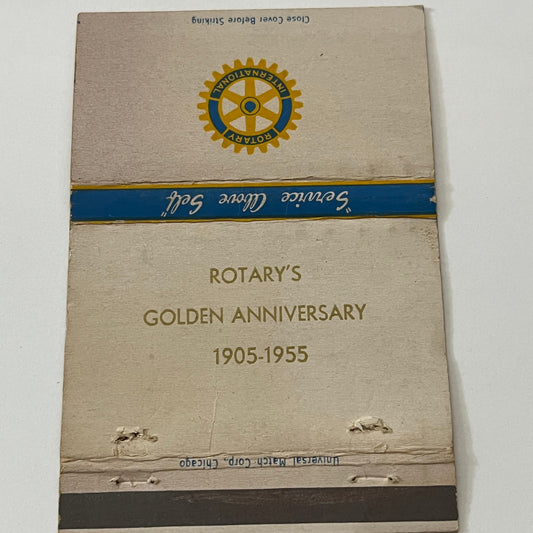 1955 Rotary Club Golden Anniversary Vintage Matchbook Cover TB6-MB1-14