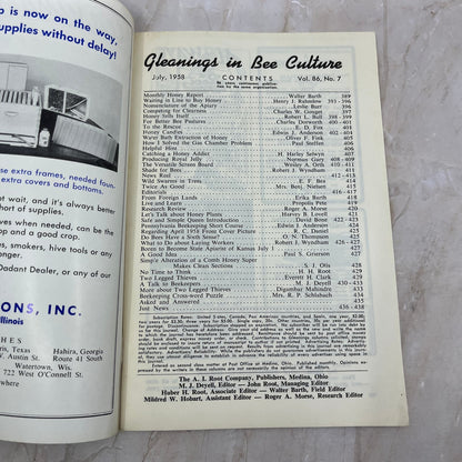 1958 Jul Gleanings in Bee Culture Beekeeping Magazine A.I. Root Co Medina OH TD5