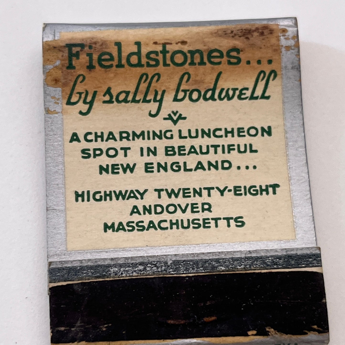 Fieldstones by Sally Godwell Andover MA Vintage Matchbook Cover TB8-MB3-3