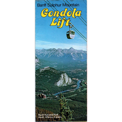 c1970 Banff Sulphur Mountain Gondola Lift Alberta Fold Out Travel Brochure AE8